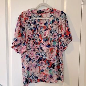 Nanette Lapore Floral Silk Blouse Size 2